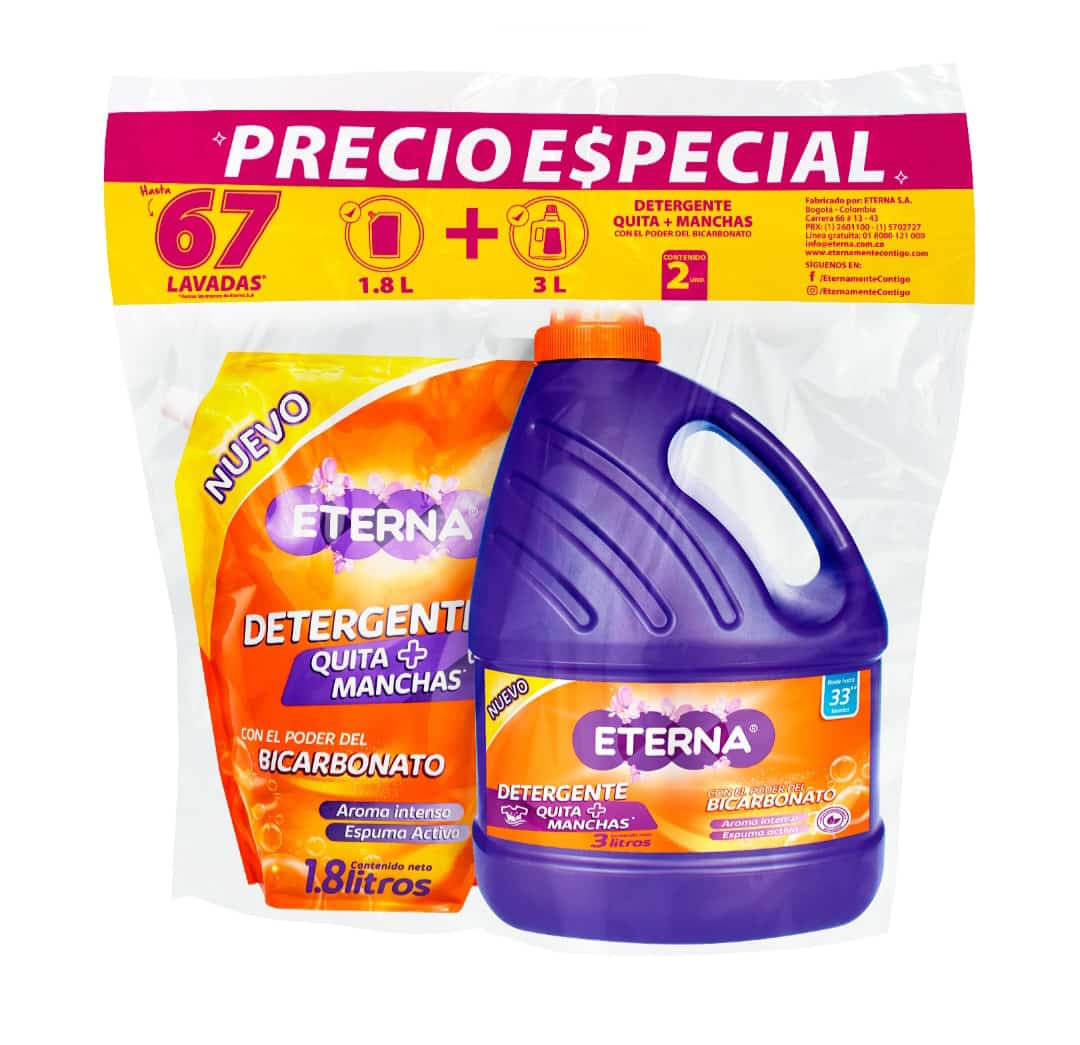 Combo Detergente Eterna 3000+1800 Oferta