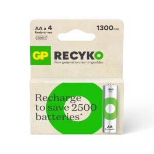 Pila Recargable GP NIMH AA 1.2V 1300 Mah Blister X4 Carton