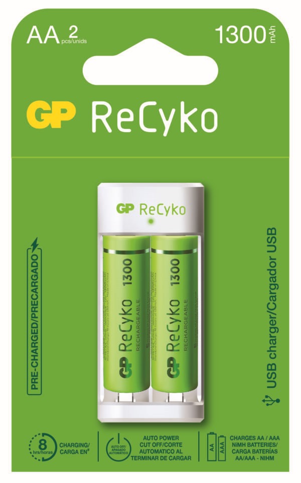 Pila GP x2 recargable 1300 AA 1,2V